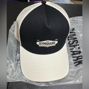 Gymshark Craft Trucker hat in the Oat White/Black colorway